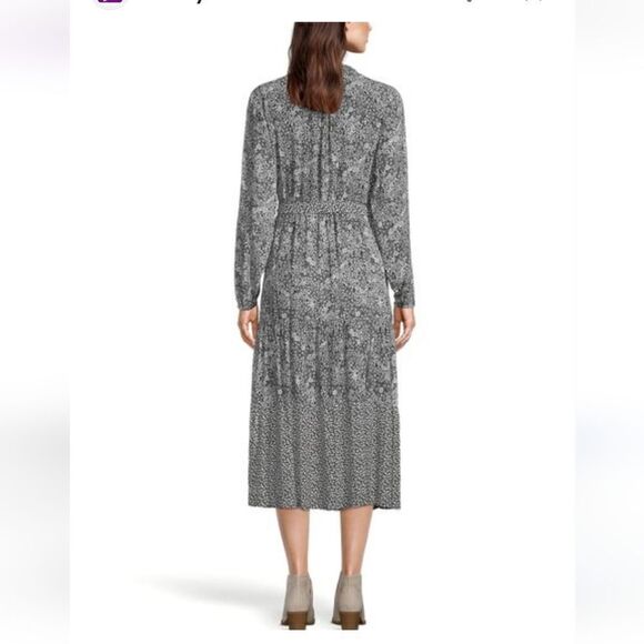 LOFT Dresses & Skirts - LOFT Keyhole-Neck Tiered Midi Dress - Women size 8
